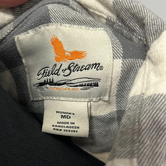 Field & Stream checkered tunic gray and white size M - Picture 4 of 5